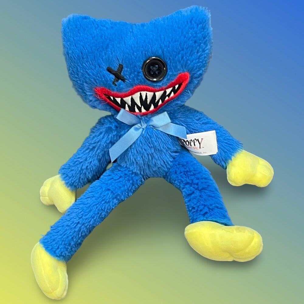 Poppy Playtime Huggy Wuggy Plush Variant X Eye & Button Eye Blue Monster 11"